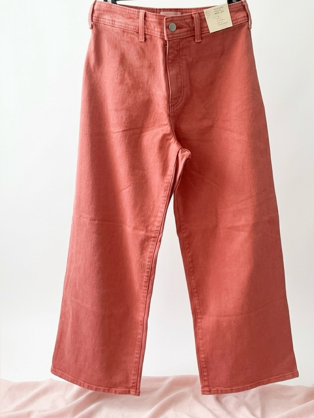 Universal Thread High-Rise Wide Leg Jeans in Rust Red